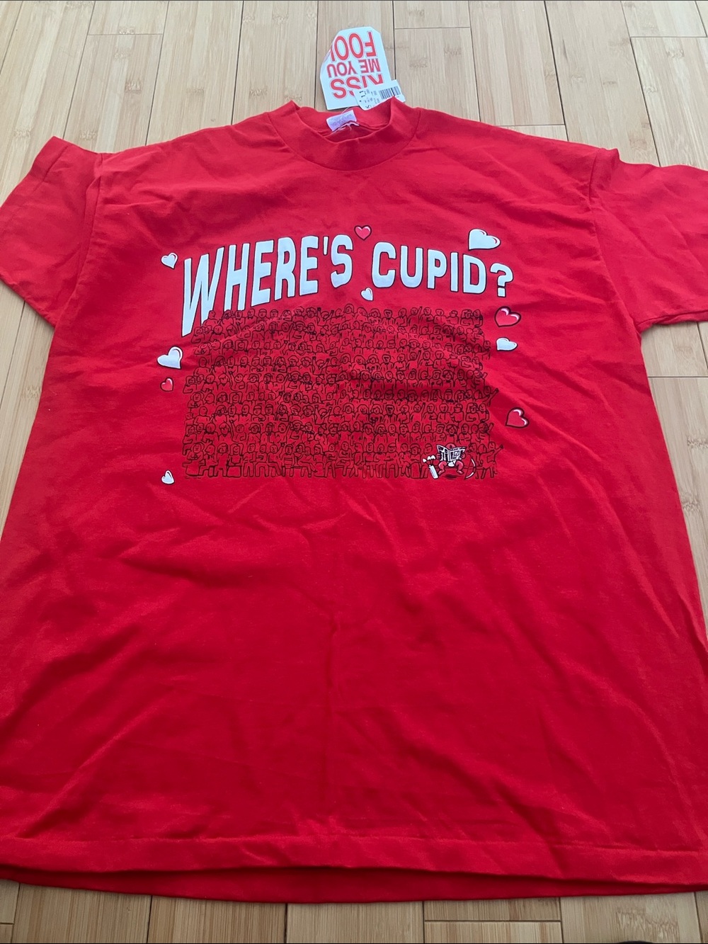 Miss Me Red 'Where's Cupid?' Graphic Tee